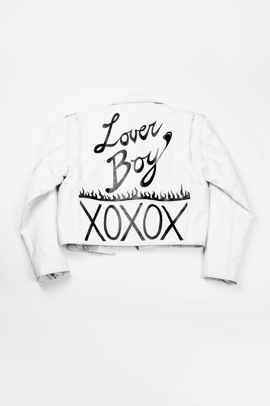 loverboy.  painted leather jacket.