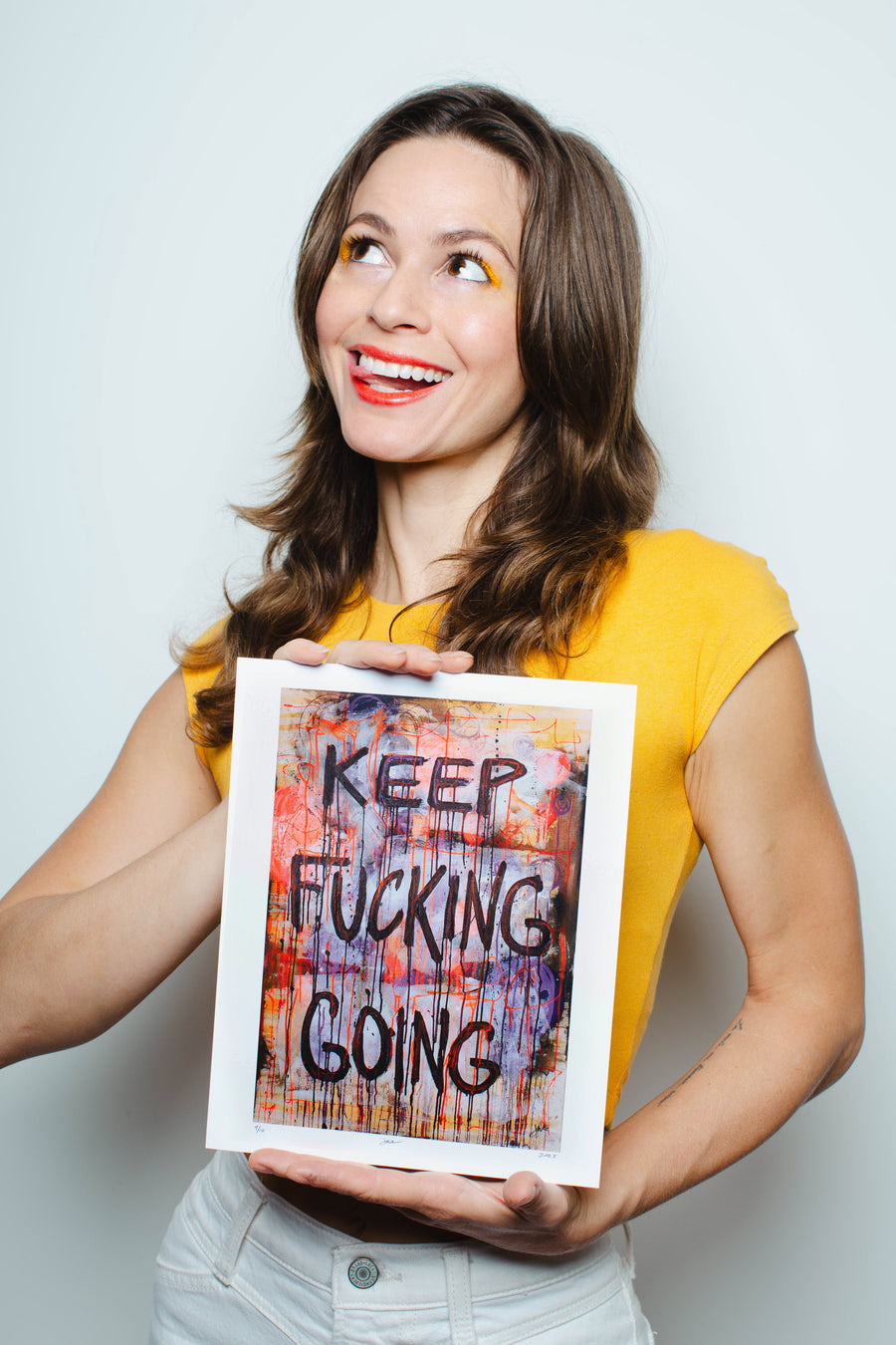 Keep Fucking Going Small Art Print