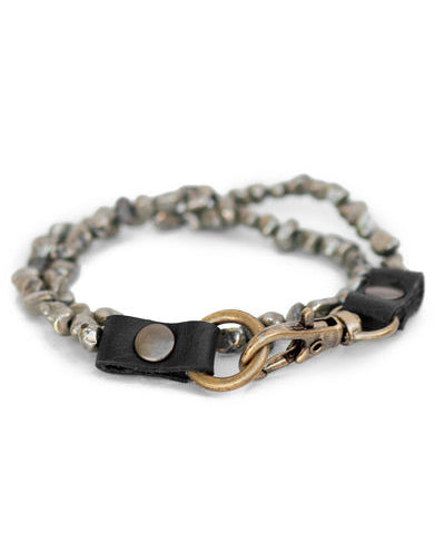 Pyrite Stone & Leather Choker - JAKIMAC
 - 4