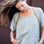 Simple Drape Harness in Tan/Brass - JAKIMAC
 - 1