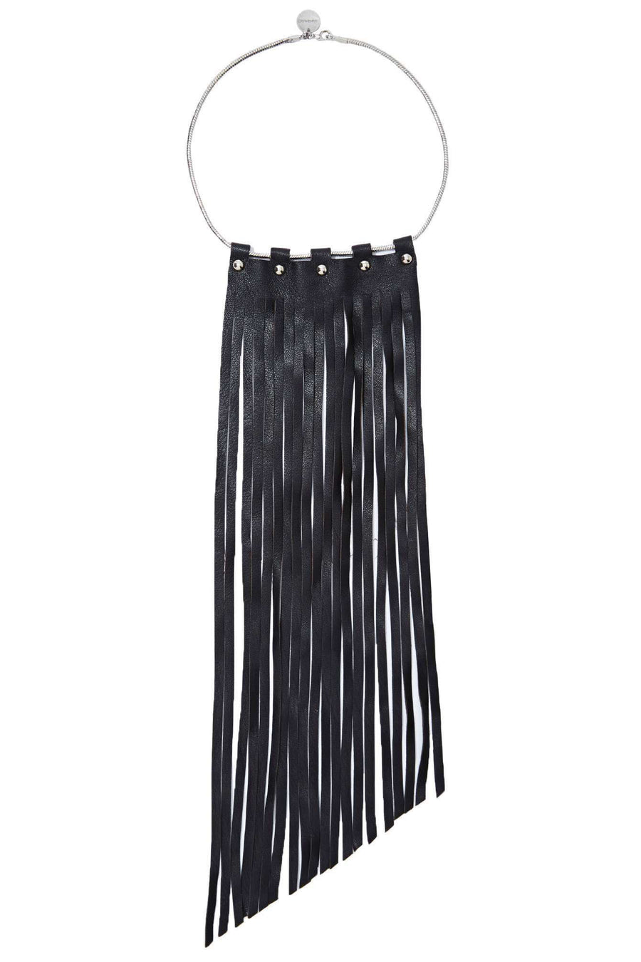 Warrior Leather Fringe Necklace - JAKIMAC
 - 2