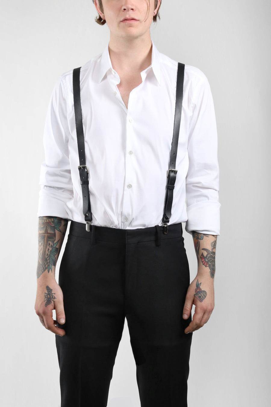 NYX Leather Suspenders - JAKIMAC
 - 1